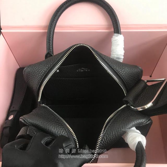 DELVAUX女包 Delvau單肩斜挎包 半手工Cool box 小號 德爾沃女手提包 手拎包 黑銀  fcs1179